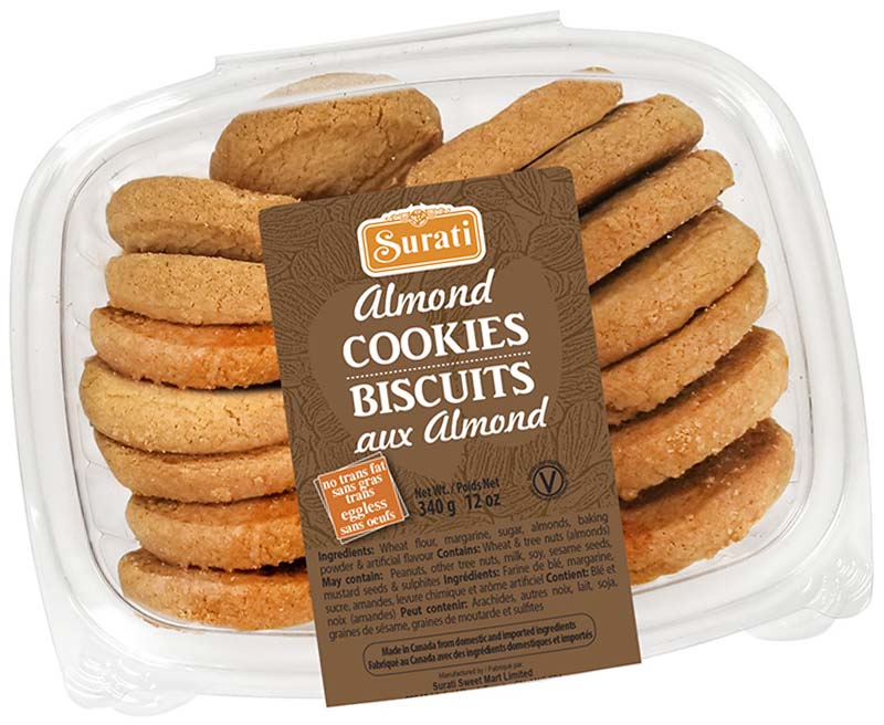 Almond Cookies - 340g – Surati Snacks - Buy Indian Snacks & Sweets