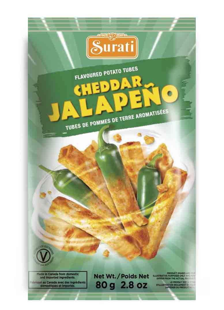 Cheddar Jalapeno Tubes - 80g