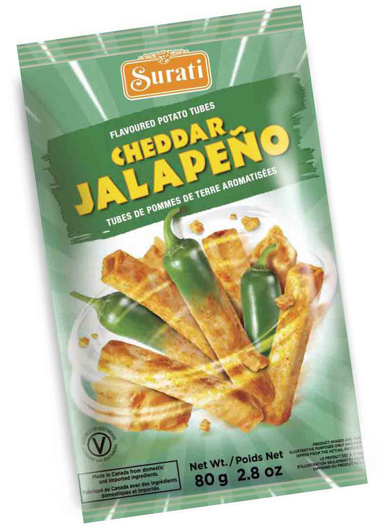 Cheddar Jalapeno Tubes - 80g