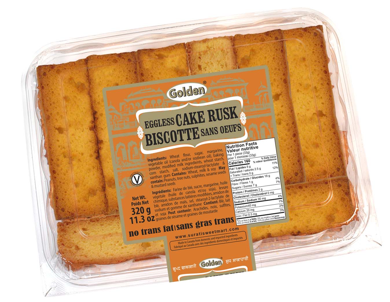 Surati Tea Rusk Eggless Cake Rusk - 650g – Surati Snacks - Buy Indian Snacks & Sweets