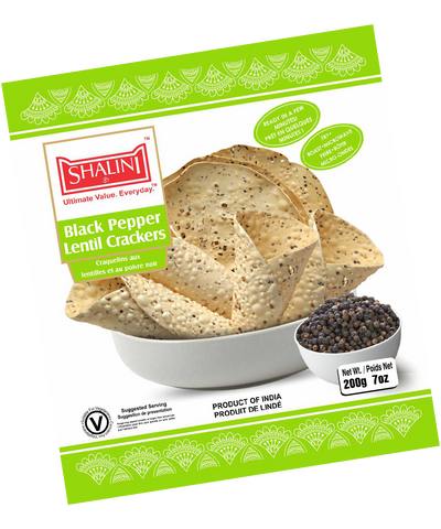 Black Pepper Lentil Crackers - 200g