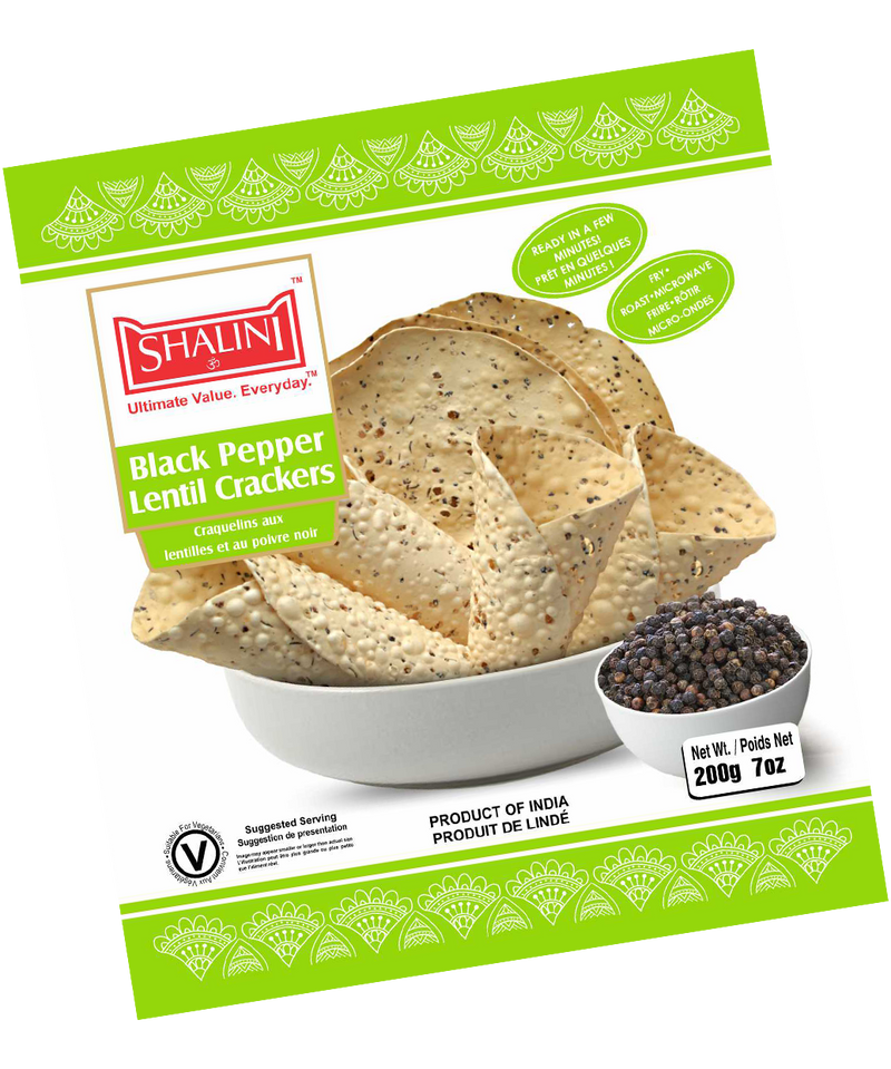 Black Pepper Lentil Crackers - 200g